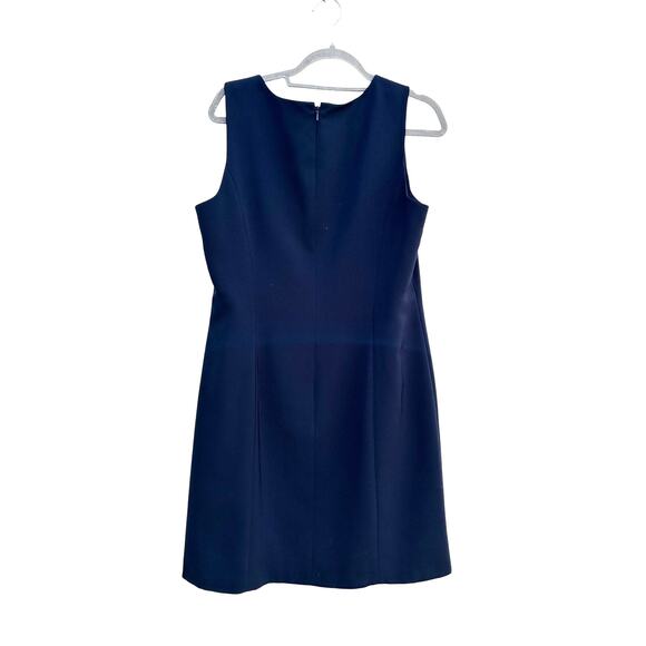 Votre Nom... Navy Blue Sheath Dress, Sleeveless, Small Side Slit, Sz 5‎ - Picture 2 of 5